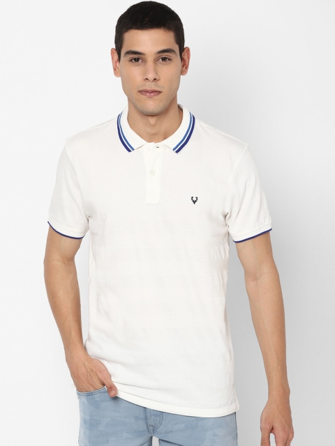 

Solly Jeans Co. Men White Solid Polo Collar T-shirt