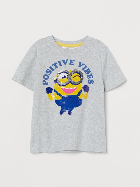 

H&M Boys Grey Sequined T-shirt