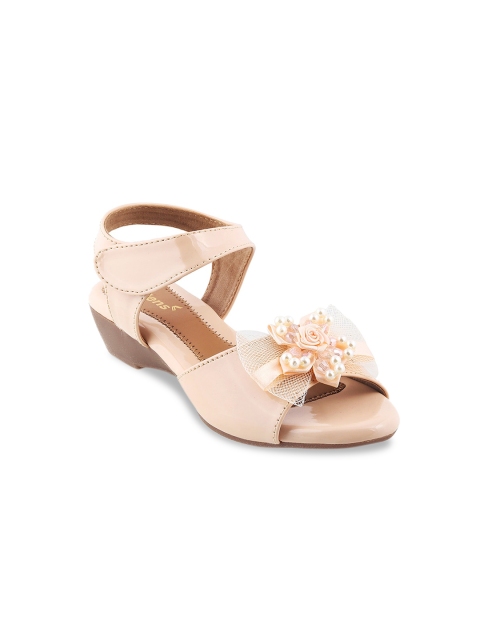 

Kittens Girls Beige Embellished Wedges
