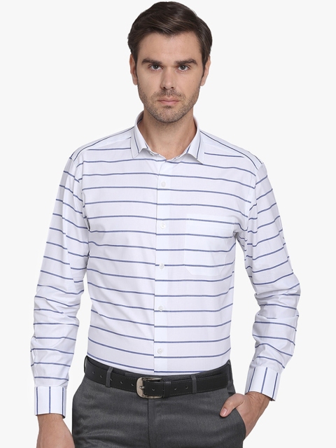 

METAL Men Multicoloured Slim Fit Striped Casual Shirt, Multi