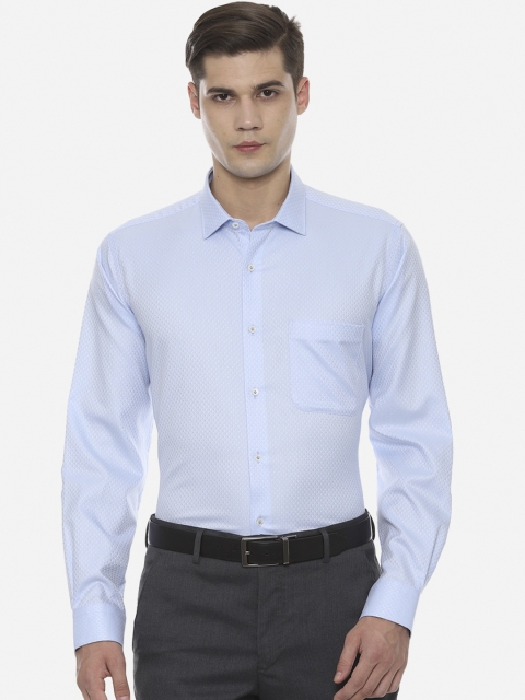

Van Heusen Men Blue Regular Fit Self Design Formal Shirt