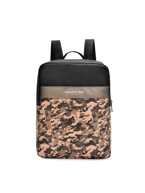 

Kenneth Cole Women Black & Brown Camouflage Printed Backpack