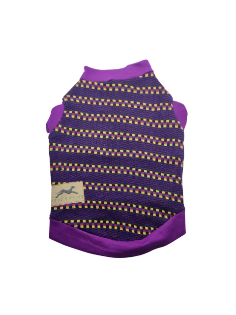 

PETS EMPIRE Purple Self Design Dog Woolen Sweater
