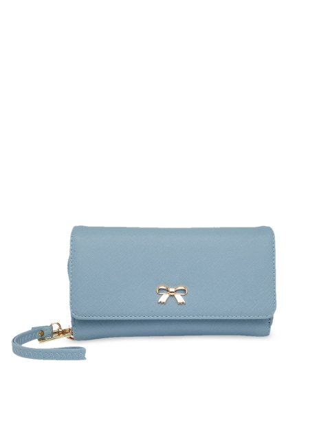 

Globus Women Blue Solid Zip Around Wallet