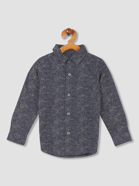 

The Childrens Place Boys Navy Blue Regular Fit Printed Casual Shirt