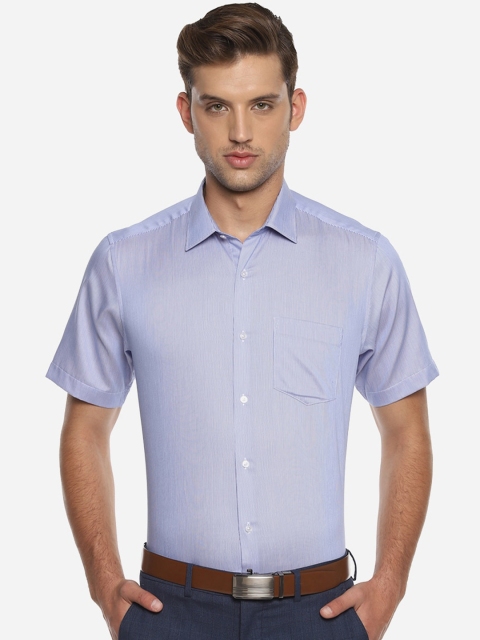 

Van Heusen Men Blue Regular Fit Striped Cotton Casual Shirt