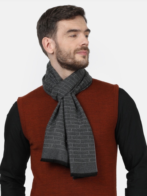 

Monte Carlo Men Grey & White Printed Muffler