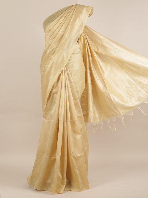 

Pothys Cream-Coloured Woven Design Jute Silk Saree