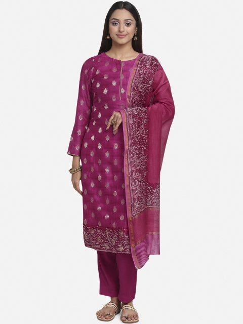 

BOMBAY SELECTIONS Women Pink Unstitched Dress Material