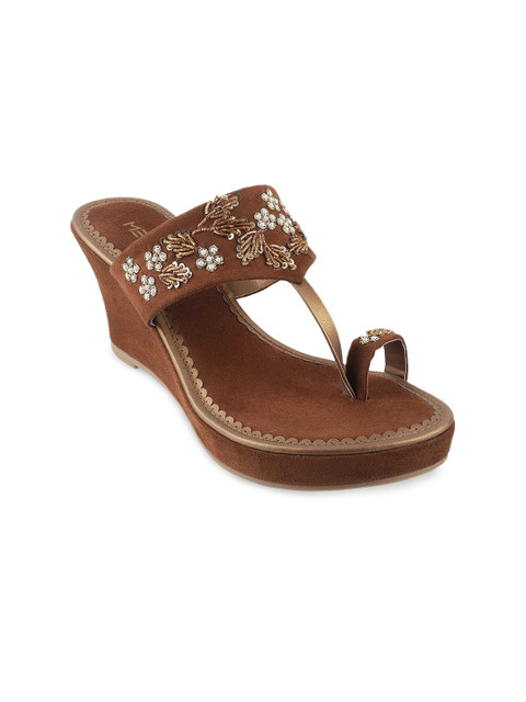 

Metro Women Tan Brown Embellished Sandals