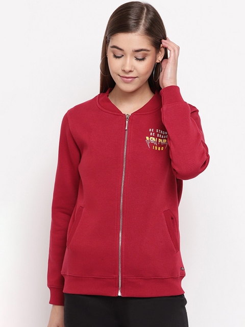 

Miss Grace Women Maroon Solid Sweatshirt