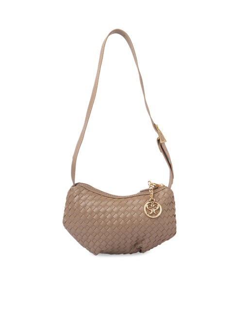 

Sole To Soul Taupe Self Design Shoulder Bag