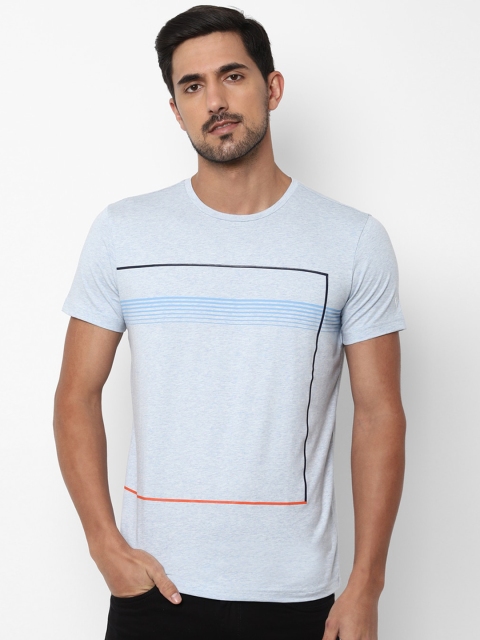 

Solly Sport Men Blue Striped Round Neck T-shirt