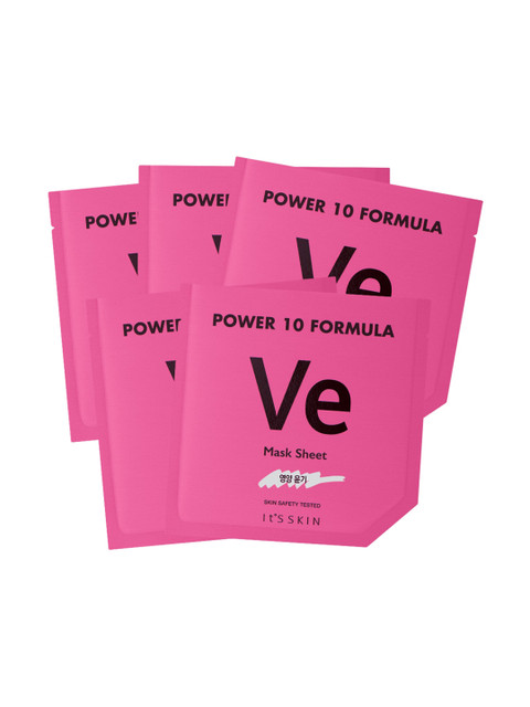 

Its Skin Unisex Set of 5 Power 10 Formula Mask Sheet VE, Red