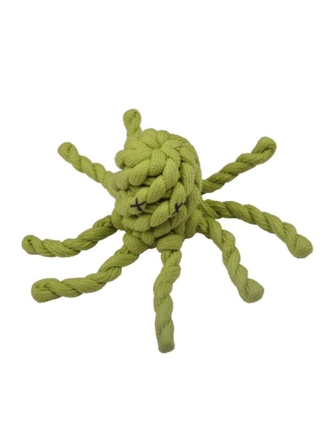 

Poochles Green Octopus Shaped Rope Dog Toy