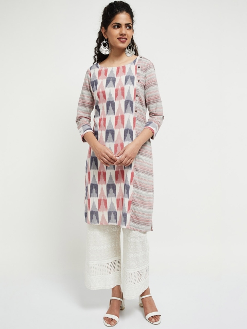 

max Off White Printed Kurta