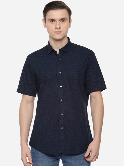 

Van Heusen Sport Men Navy Blue Printed Casual Shirt