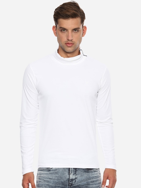 

Allen Solly Men White Solid High Neck T-shirt
