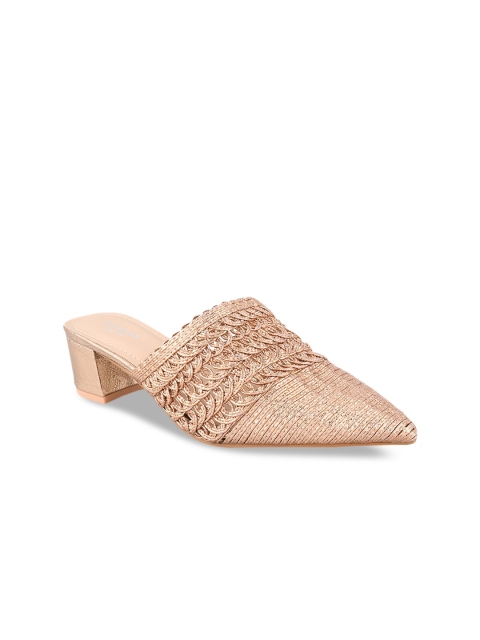 

Stelatoes Women Beige Woven Design Mules