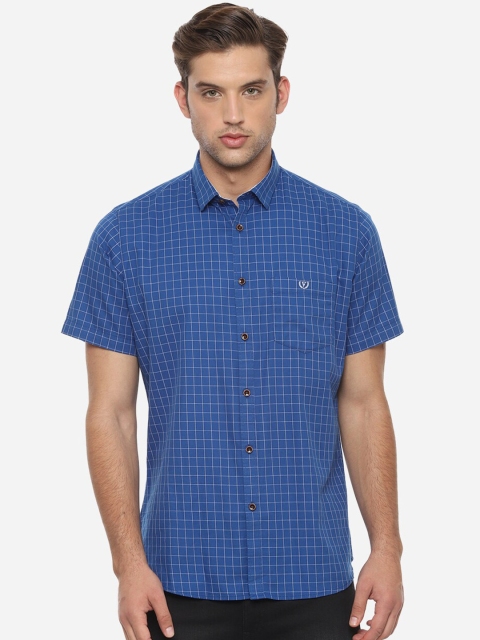 

Van Heusen Sport Men Blue Slim Fit Checked Casual Shirt