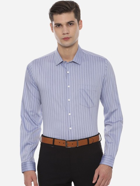 

Van Heusen Men Blue Slim Fit Striped Formal Shirt
