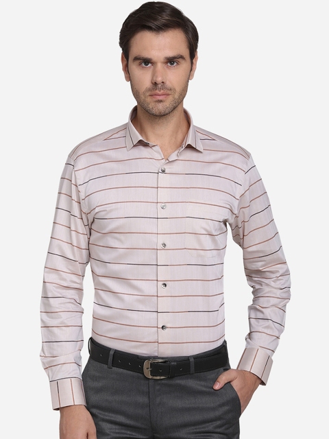 

METAL Men Multicoloured Slim Fit Striped Casual Shirt, Multi