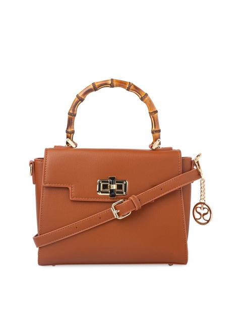 

Sole To Soul Tan Solid Handheld Bag
