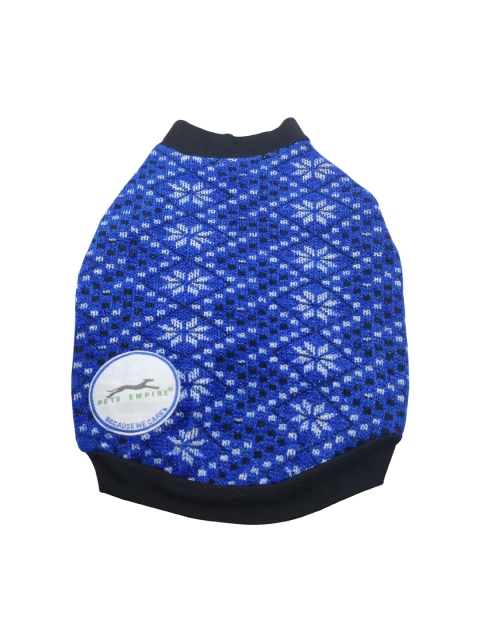 

PETS EMPIRE Blue Printed Dog Woolen Sweater
