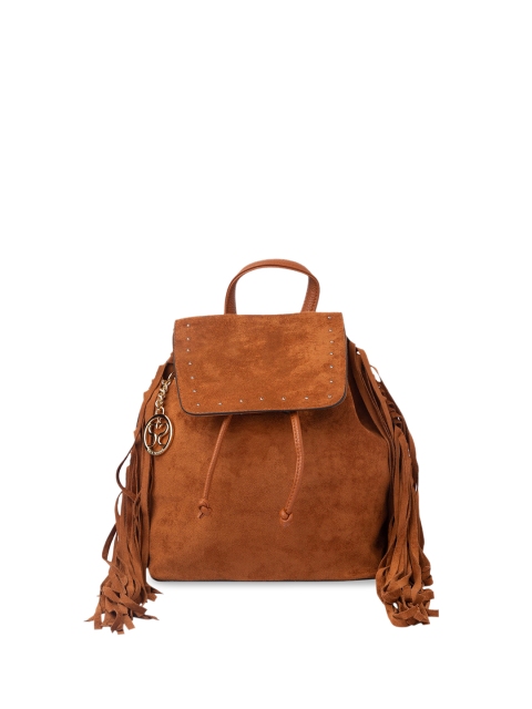 

Sole To Soul Women Tan Tasselled Backpack