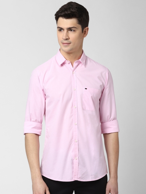 

Peter England Casuals Men Pink Slim Fit Printed Casual Shirt