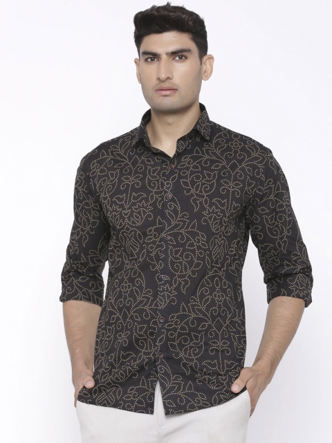 

Tistabene Men Black Regular Fit Printed Casual Shirt