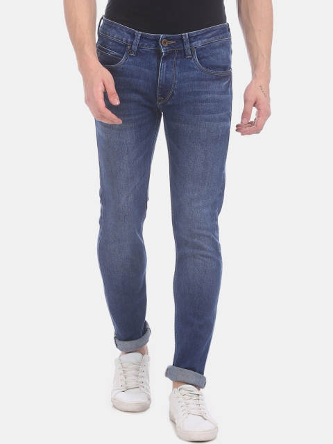 

True Blue Men Blue Slim Fit Mid-Rise Clean Look Stretchable Jeans