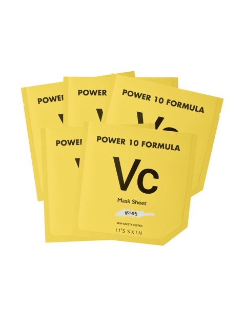 

It's Skin Set of 5 Power 10 Formula VC Mask Sheet 25g, Yellow