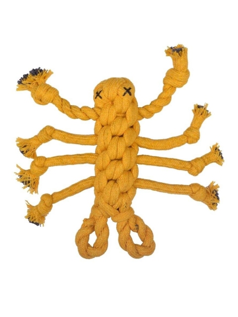 

Poochles Yellow Lobster Shaped Rope Dog Toy