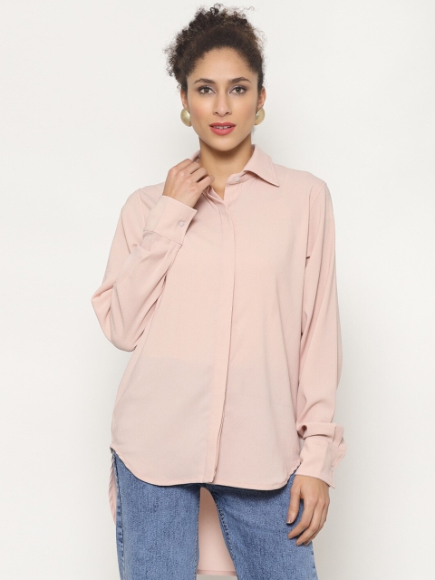 

Twenty3 Women Pink Boxy Solid Casual Shirt