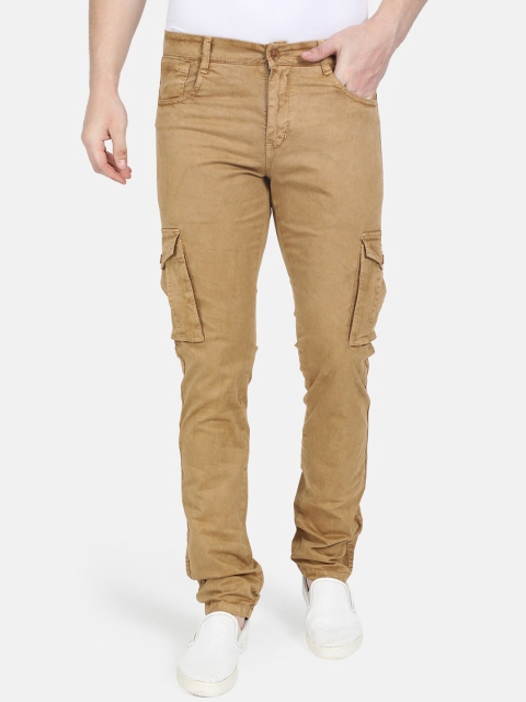 

Monte Carlo Men Brown Slim Fit Solid Cargos