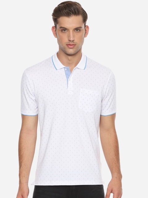 

Allen Solly Men White Printed Polo Collar T-shirt