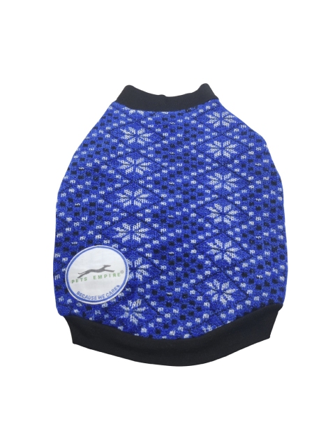 

PETS EMPIRE Blue Printed Dog Woolen Sweater