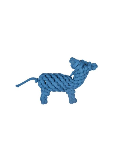 

Poochles Blue Camel Shaped Braided Rope Dog Toy