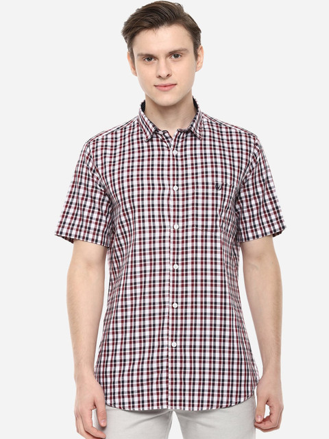 

Van Heusen Sport Men Multicoloured Slim Fit Checked Casual Shirt, Multi