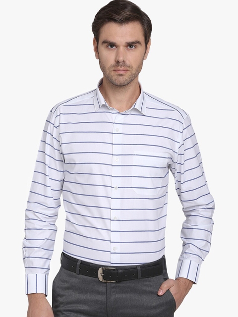

METAL Men Multicoloured Slim Fit Striped Casual Shirt, Multi