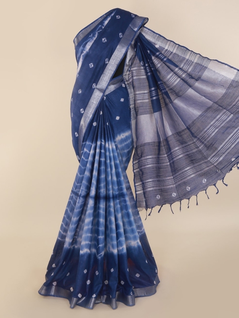 

Pothys Navy Blue Woven Design Linen Blend Saree
