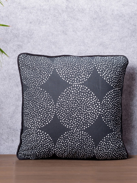 

PETAL HOME Black & White Geometric Square Cushion Cover