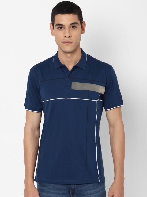 

Solly Sport Men Navy Blue Printed Polo Collar T-shirt
