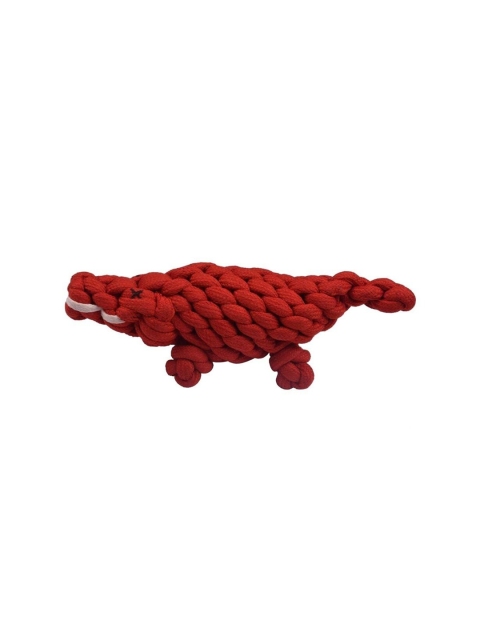 

Poochles Red Crocodile Shaped Dog Rope Toy