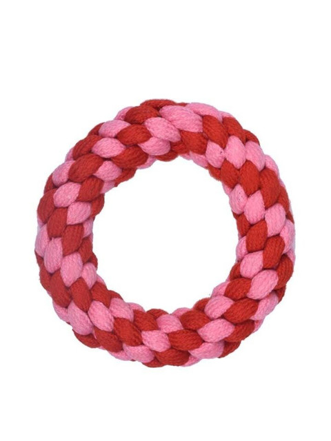 

Poochles Pink & Red Twisted Tug Dog Toy