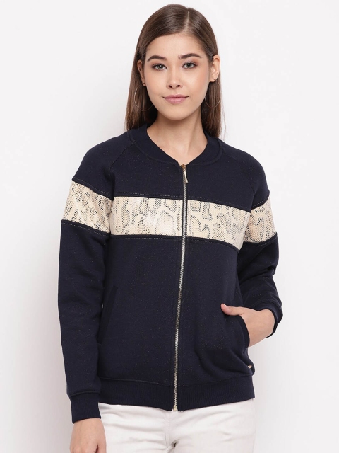 

Miss Grace Women Navy Blue & Beige Printed Sweatshirt