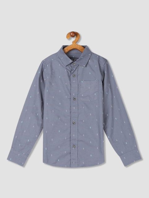 

The Childrens Place Boys Grey Regular Fit Printed Casual Shirt