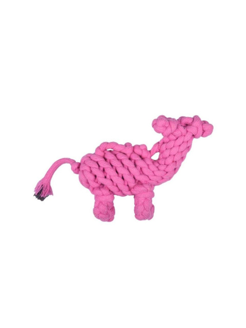 

Poochles Pink Camel Shaped Braided Rope Dog Toy