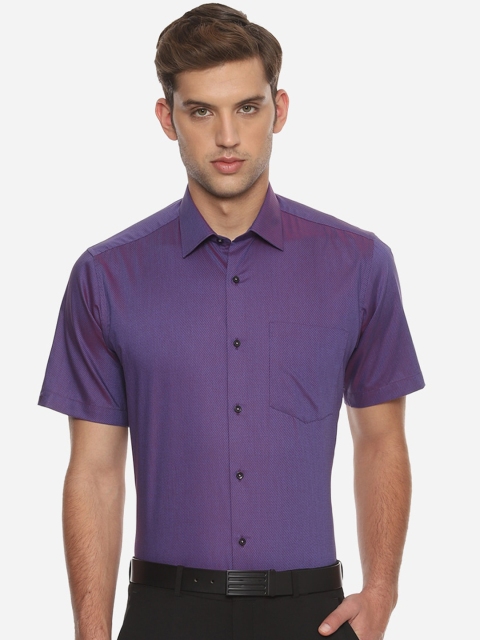 

Van Heusen Men Purple Regular Fit Self Design Formal Shirt